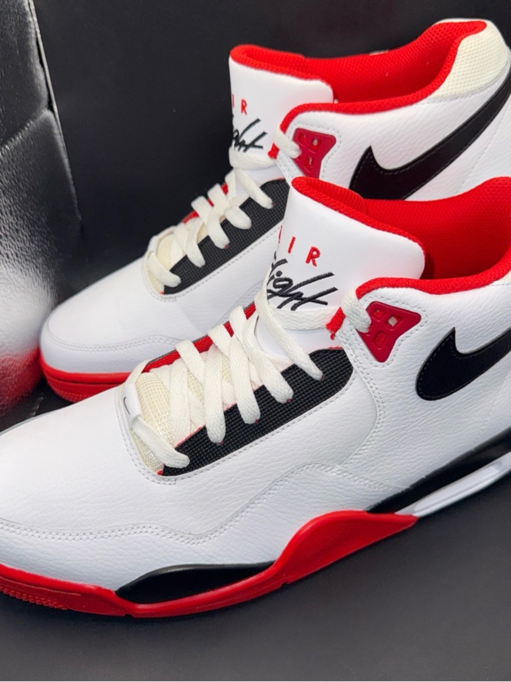 Nike White and Red Air Flight Sneakers - Picture 2 of 10